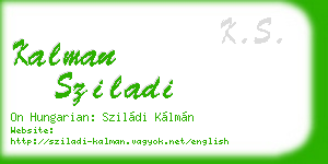 kalman sziladi business card
